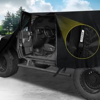 X AUTOHAUX Autótakaró SUV Jeep Wrangler 4 ajtós 210D Oxford fekete 4