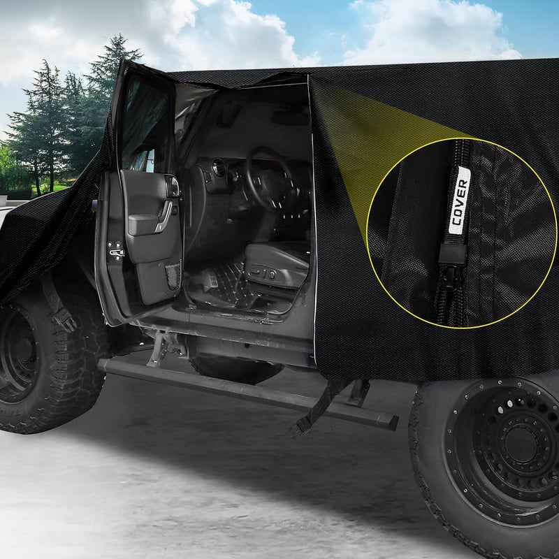 X AUTOHAUX Autótakaró SUV Jeep Wrangler 4 ajtós 210D Oxford fekete