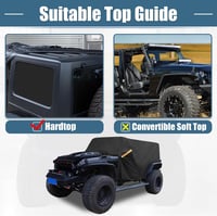 X AUTOHAUX Autótakaró SUV Jeep Wrangler 4 ajtós 210D Oxford fekete 6