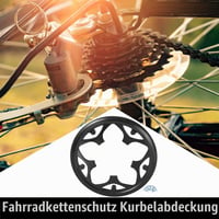 X AUTOHAUX Protecție angrenaj bicicletă, Negru, 48 dinți, 1 buc 2