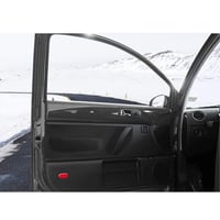 X AUTOHAUX Presvlaka od umjetne kože za oblaganje vrata - Crna Zaštitna obloga za naslon za ruke, Ručno rađena presvlaka za prednja vrata automobila, Jednostavna montaža, 64 x 30,5 cm, 2 komada 2