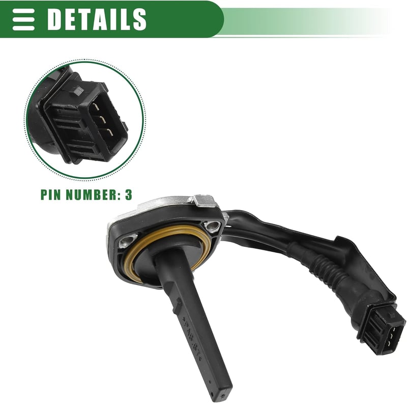 X AUTOHAUX Olajszint Érzékelő BMW 528i (1997-1998) Modellekhez - Fém-Műanyag Konstrukció, Közvetlen Csere, OEM 12617508002