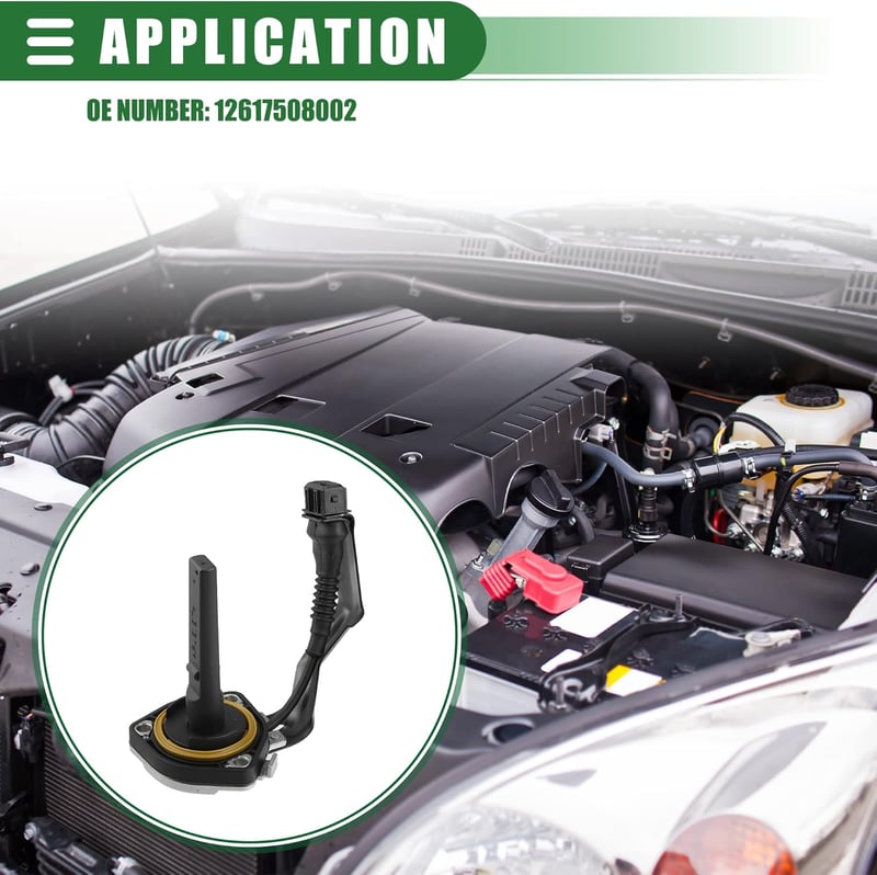 X AUTOHAUX Olajszint Érzékelő BMW 528i (1997-1998) Modellekhez - Fém-Műanyag Konstrukció, Közvetlen Csere, OEM 12617508002
