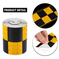 Bandă de siguranță autoadezivă reflectorizantă X AUTOHAUX – Negru-Galben, 1 buc. 4