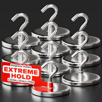 X-BET MAGNET 59kg Erős Mágneses Horog Szett 10db Ezüst - Konyha Kert Otthon 1