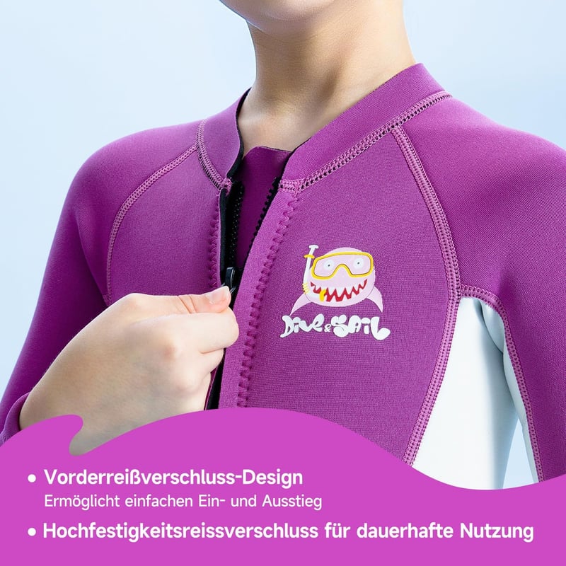 X-mAnTA 2.5mm Gyerek Wetsuit Elöl Cipzárral Termál Úszóruha Fiúknak Lányoknak