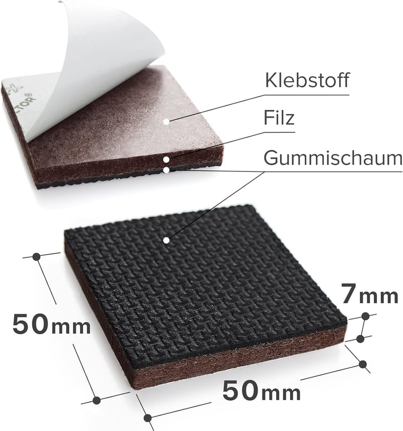 X-Protector Csúszásgátló Szövet 16 db 50 mm Öntapadós Bútor Alátét