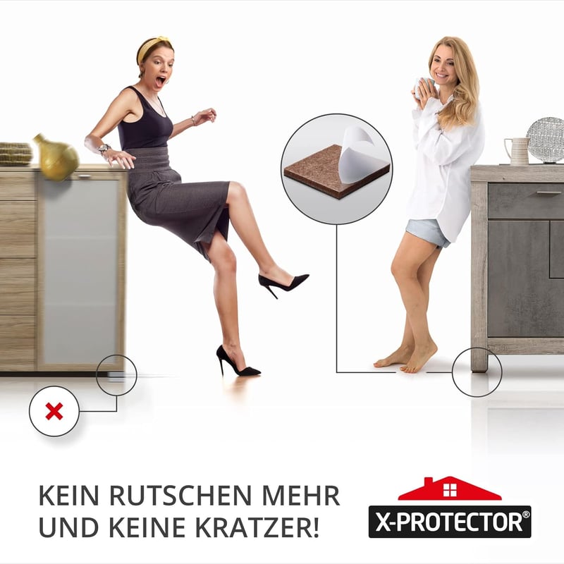 X-Protector Csúszásgátló Szövet 16 db 50 mm Öntapadós Bútor Alátét