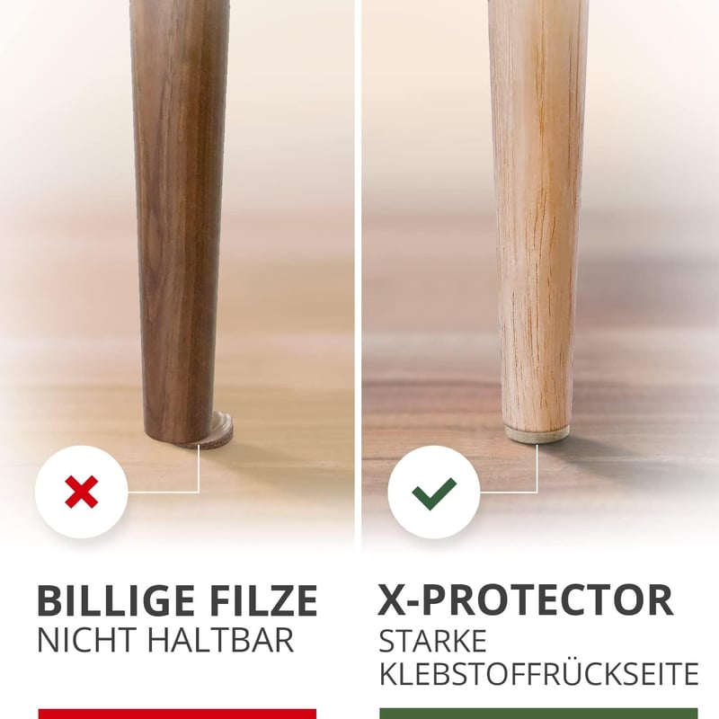 X-Protector Öntapadós Filc Csúszka 181 db Bútor Védelem Fa Padló - 181 PCS Beige