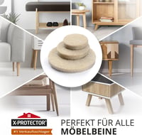 X-Protector Öntapadós Filc Csúszka 181 db Bútor Védelem Fa Padló - 181 PCS Beige 2