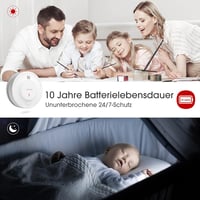 X-Sense Füstérzékelő 10 Éves Elemmel - 5 db-os Csomag, TÜV és EN14604 Tanúsított Tűzjelző, Fotoelektromos Érzékelővel, 85dB Riasztás 2