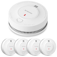 X-Sense Füstérzékelő 10 Éves Elemmel - 5 db-os Csomag, TÜV és EN14604 Tanúsított Tűzjelző, Fotoelektromos Érzékelővel, 85dB Riasztás 1