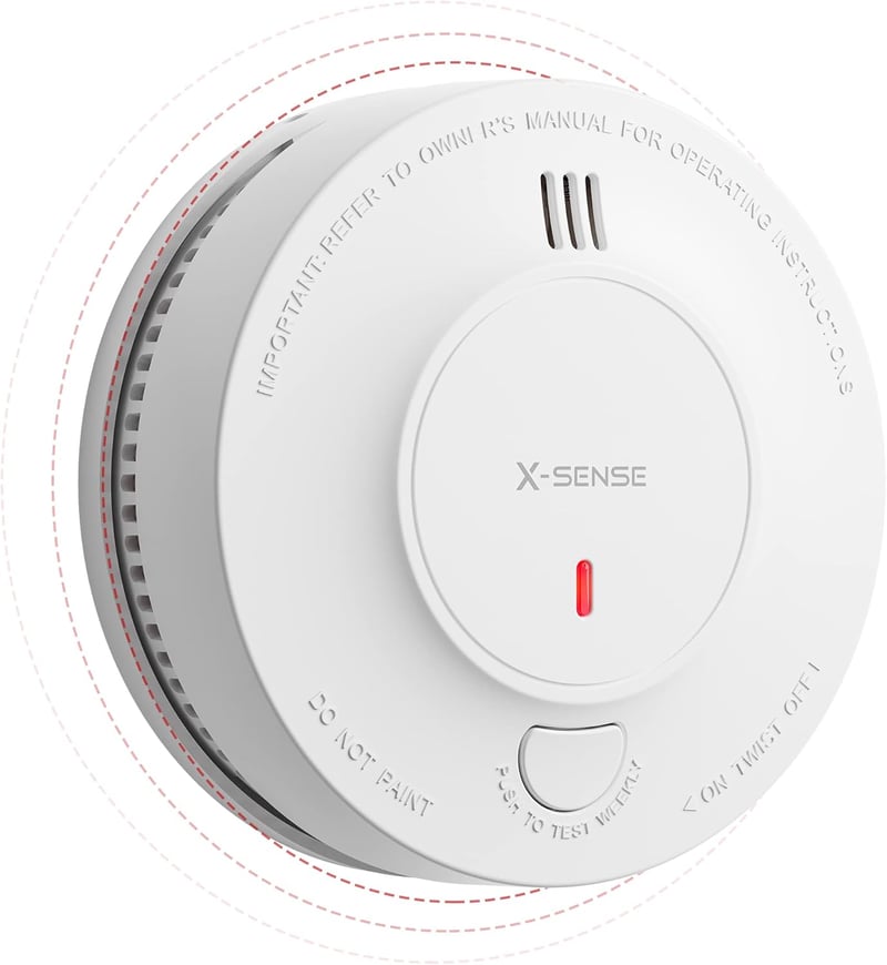 X-Sense SD19-W Hálózatba Köthető Füstérzékelő 10 Éves Elemmel, Némítható Tűzjelző, 250m Hatótáv, EN 14604 Szabványnak Megfelelő