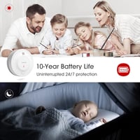 X-Sense SD2J0AX Füstérzékelő Szett - 2 db Fotoelektromos Tűzjelző, 10 Éves Elemmel, EN14604 Tanúsítvánnyal, ABS Műanyag Ház 2