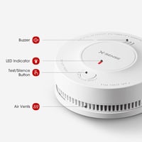 X-Sense SD2J0AX Füstérzékelő Szett - 2 db Fotoelektromos Tűzjelző, 10 Éves Elemmel, EN14604 Tanúsítvánnyal, ABS Műanyag Ház 6