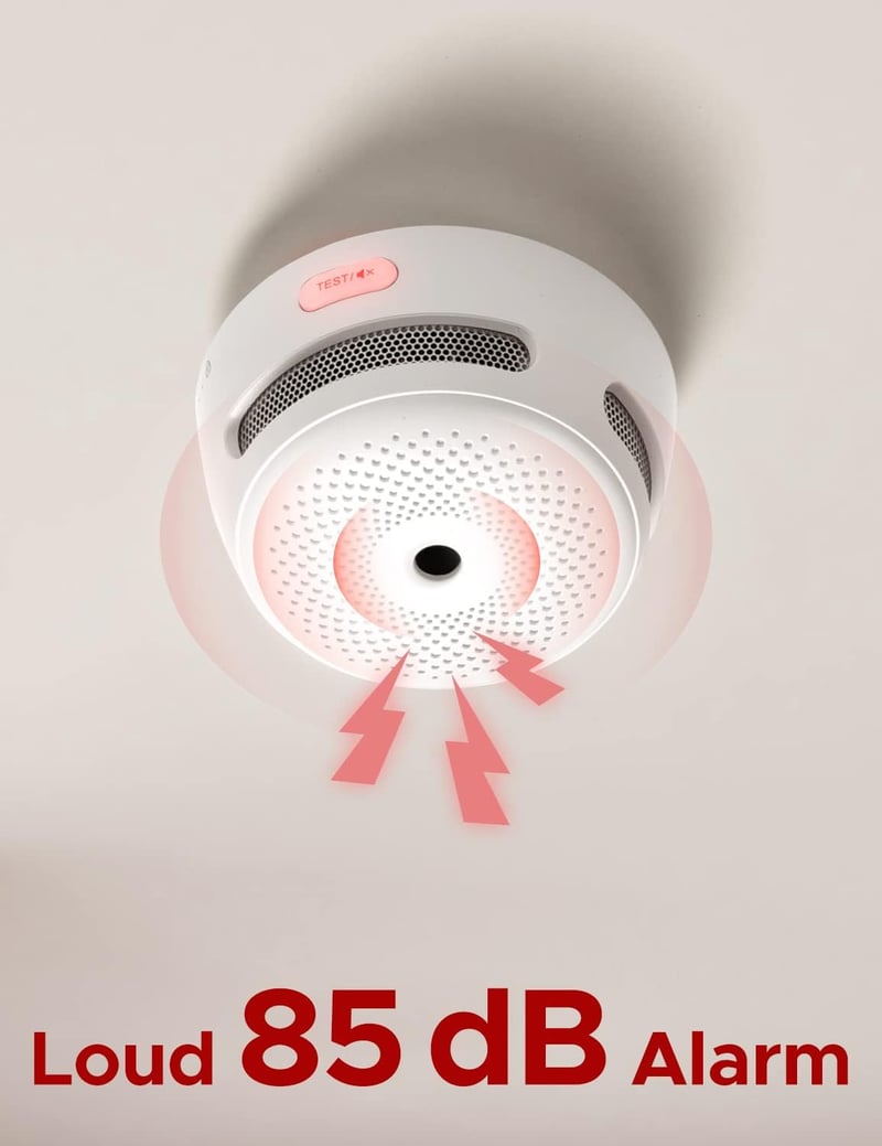 X-Sense Wi-Fi Füstérzékelő Otthonra Cserélhető Elemmel, Okos Tűzjelző Riasztó Mobil Alkalmazással, EN 14604 Szabvány, XS01-WX