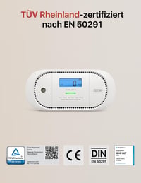X-Sense XC01-R Szénmonoxid Érzékelő, TÜV Tanúsítvánnyal, Digitális LCD Kijelzővel, 7 Éves Cserélhető Elemmel, Memória Funkcióval, Falra Szer 5