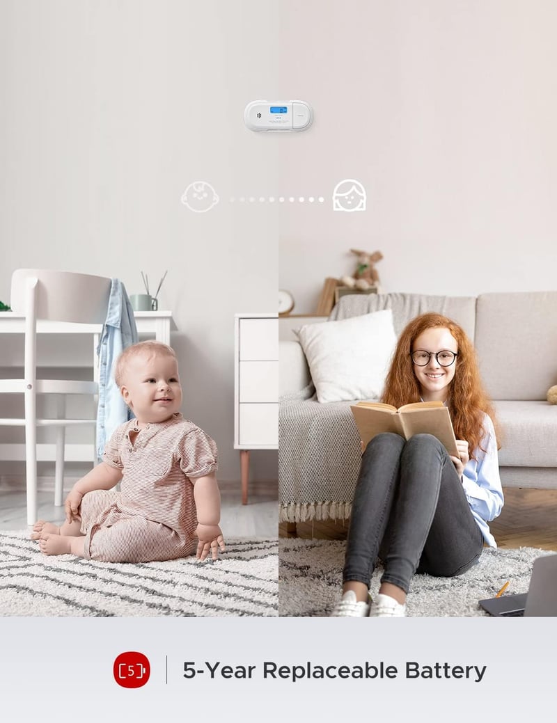 X-Sense XC04-R Szénmonoxid Érzékelő LCD Kijelzővel - 10 Éves Elemmel, Csúcsérték Memóriával, TÜV Tanúsított, Szabadon Elhelyezhető CO Detekt