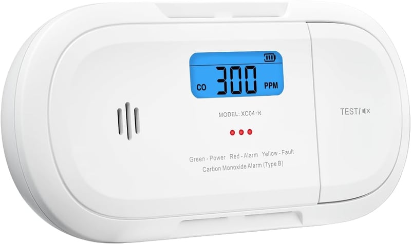 X-Sense XC04-R Szénmonoxid Érzékelő LCD Kijelzővel - 10 Éves Elemmel, Csúcsérték Memóriával, TÜV Tanúsított, Szabadon Elhelyezhető CO Detekt