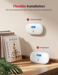 X-Sense XC0C-iR Okos Szénmonoxid Érzékelő - WiFi-s CO Detektor LCD Kijelzővel, TÜV Tanúsítvánnyal, Applikációs Némítással és Cserélhető Elem 9