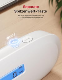 X-Sense XC0C-iR Okos Szénmonoxid Érzékelő - WiFi-s CO Detektor LCD Kijelzővel, TÜV Tanúsítvánnyal, Applikációs Némítással és Cserélhető Elem 10