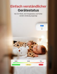 X-Sense XC0C-SR Szén-monoxid Érzékelő, TÜV Tanúsítvánnyal, 10 Éves Szenzorral, Digitális Kijelzővel és Cserélhető Elemmel, Tesztgombos CO  7