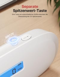 X-Sense XC0C-SR Szén-monoxid Érzékelő, TÜV Tanúsítvánnyal, 10 Éves Szenzorral, Digitális Kijelzővel és Cserélhető Elemmel, Tesztgombos CO  6