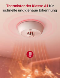 X-Sense XH02-M Vezeték Nélküli Hőérzékelő 10 Éves Elemmel - Összekapcsolható Riasztó Rendszer Konyha, Garázs és Padlás Védelméhez, Bázisállo 2