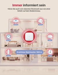 X-Sense Vezeték Nélküli Füst- és Szénmonoxid Érzékelő, Hangos Riasztással és Helyazonosítással, 2-in-1 Füstjelző SBS50 Bázisállomással, XP0A 5