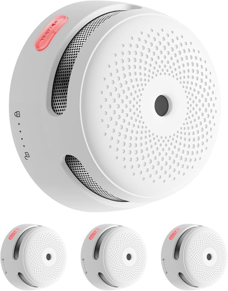 X-Sense XS01-M WiFi Okos Füstérzékelő - 3 db-os Készlet, 85dB Hangjelzés, Kompatibilis FS31/FS61/FS121 és SBS50 Bázisállomással, Mobilértesí