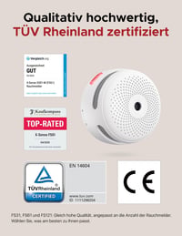 X-Sense XS01-M WiFi Okos Füstérzékelő - 3 db-os Készlet, 85dB Hangjelzés, Kompatibilis FS31/FS61/FS121 és SBS50 Bázisállomással, Mobilértesí 2