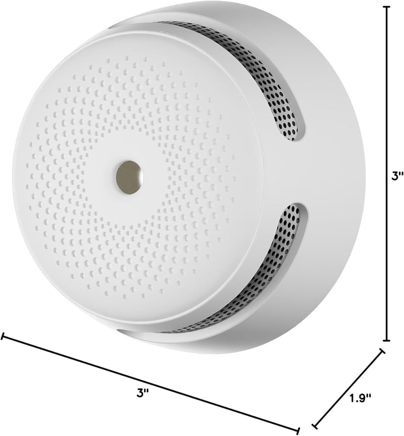 X-Sense XS01 Mini Füstérzékelő – 10 Éves Elem, LED Jelzőfény és Némító Gomb, Kompakt Tűzjelző Otthonra