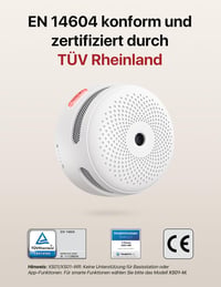 X-Sense XS01-WR Vezeték Nélküli Hálózatba Köthető Füstérzékelő - 3 db-os Szett, 85 dB, 10 Éves Élettartam, Cserélhető Elem, Fehér 2