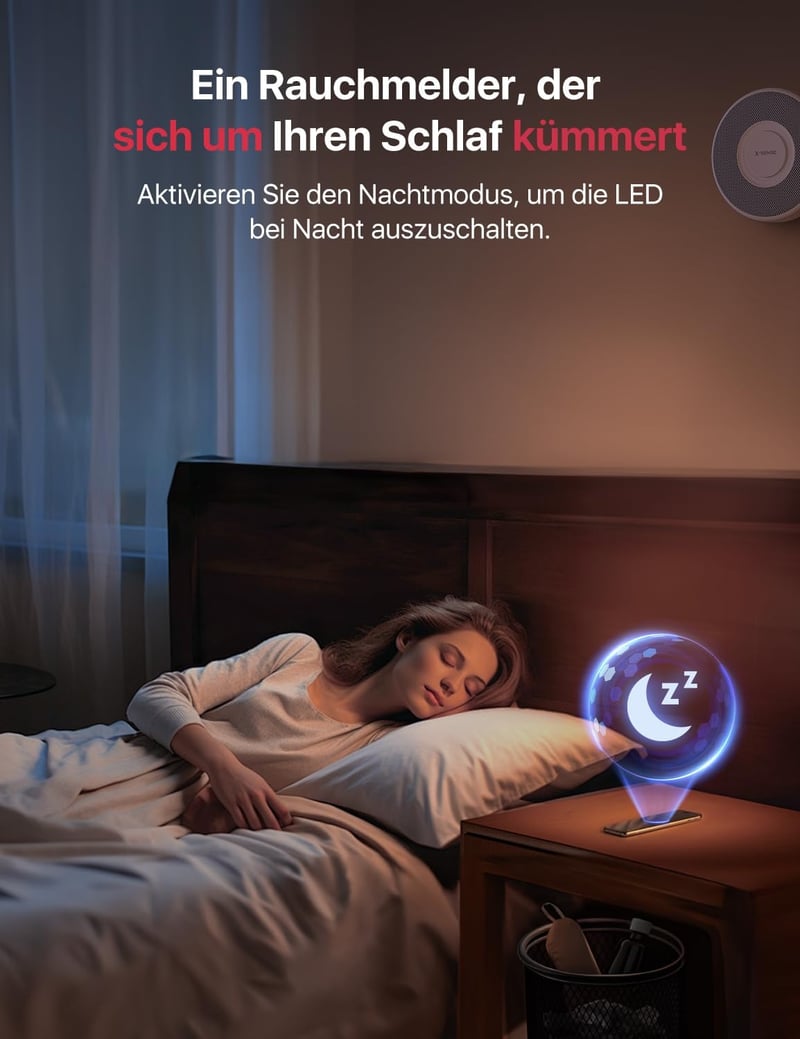 X-Sense XS0B-MR Okos Füstérzékelő WLAN Hangkimenettel, 17 Helyszínnel - Vezeték Nélküli Tűzjelző, 5 Éves Elemmel, SBS50 Bázisállomással Komp