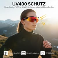 X-TIGER kerékpáros sport szemüveg UV400, TR90 keret, 5 csere lencsével, uniszex 2