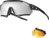 X-TIGER Kerékpáros Szemüveg UV400 Védelemmel, 5 Cserélhető Lencsével, Unisex Sport Szemüveg TR90 Kerettel Biciklizéshez 1