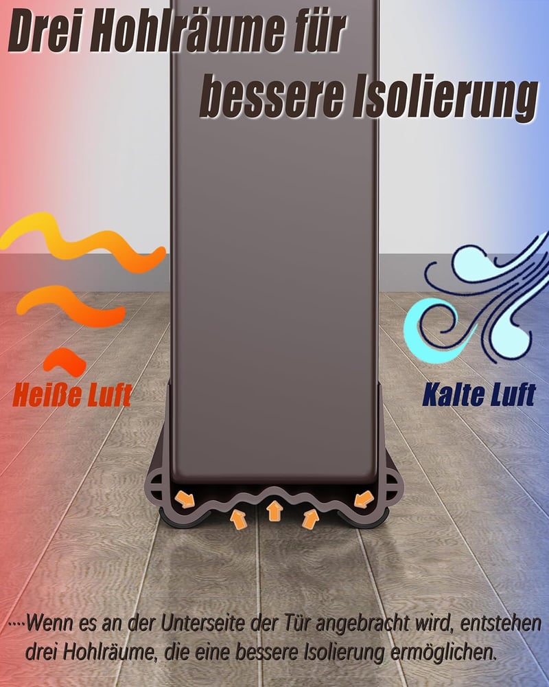 XAOCED 2db Ajtótömítés Draught Excluder 100cm Önműködő Barna
