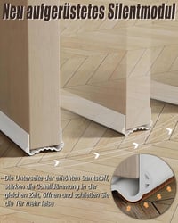 XAOCED 2db Ajtótömítés Draught Excluder 100cm Önműködő Barna 6