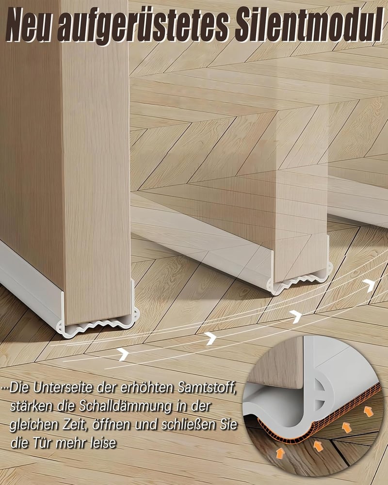 XAOCED 2db Ajtótömítés Draught Excluder 100cm Önműködő Barna
