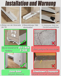 XAOCED 2db Ajtótömítés Draught Excluder 100cm Önműködő Barna 5
