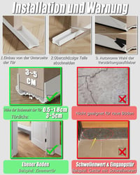 XAOCED 2db Ajtótömítés Draught Excluder 100cm Önműködő Hangszigetelés Fehér 5