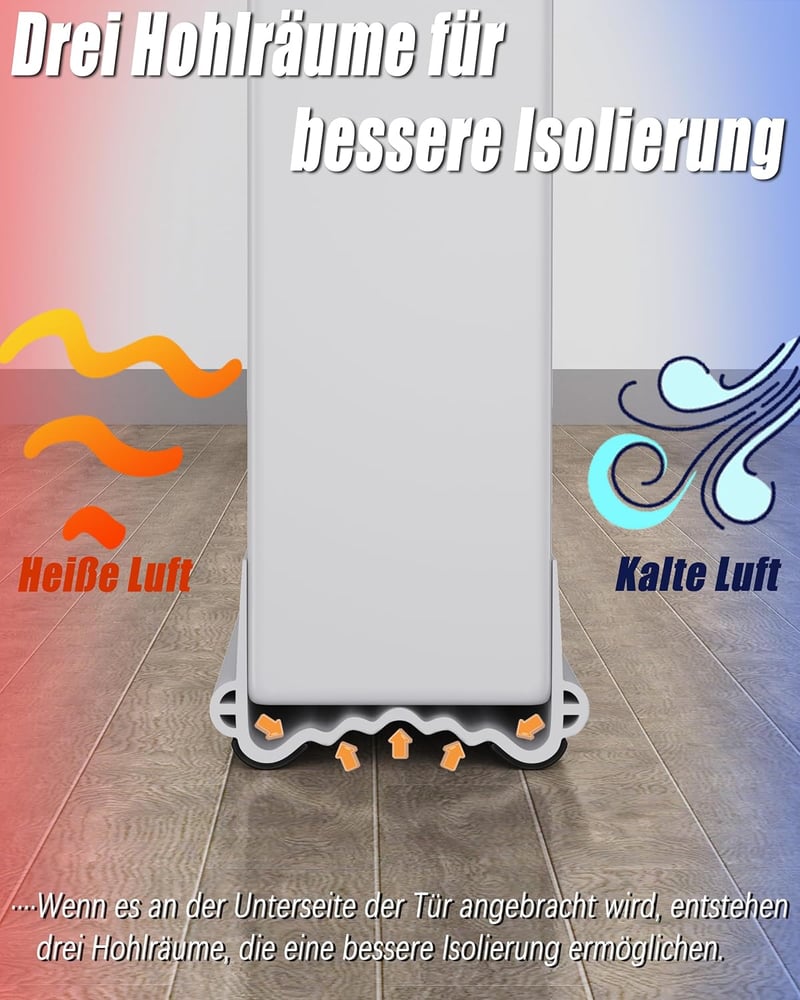 XAOCED 2db Ajtótömítés Draught Excluder 100cm Önműködő Hangszigetelés Fehér