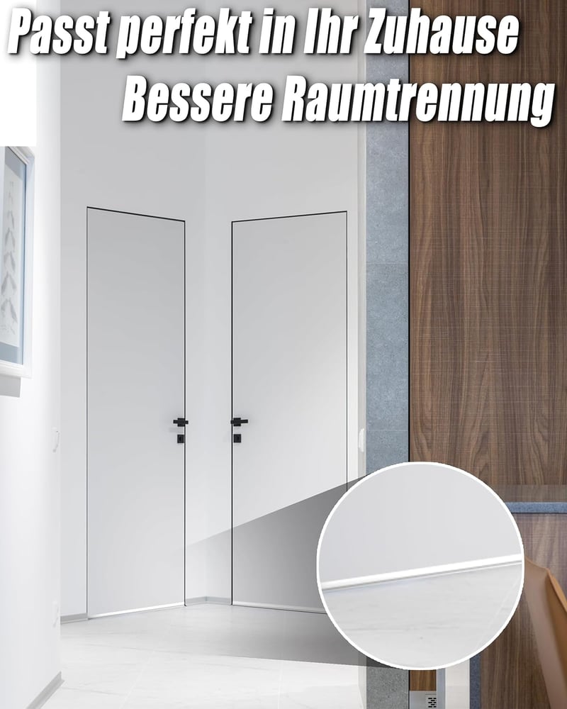 XAOCED 2db Ajtótömítés Draught Excluder 100cm Önműködő Hangszigetelés Fehér