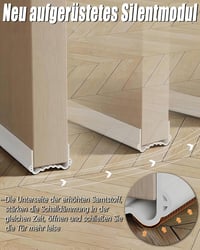 XAOCED 2db Ajtótömítés Draught Excluder 100cm Önműködő Hangszigetelés Fehér 3