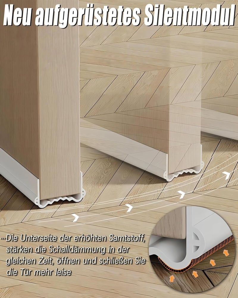 XAOCED 2db Ajtótömítés Draught Excluder 100cm Önműködő Hangszigetelés Fehér