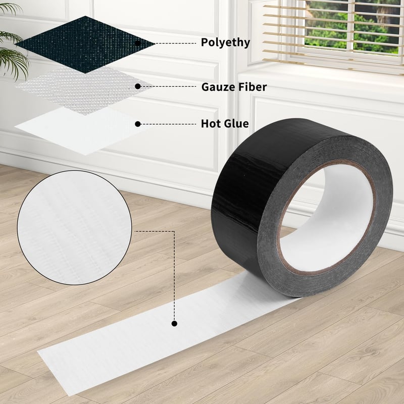 Xaosin 6 tekercs erős szövetmegerősített ragasztószalag, 27,4 m x 50 mm, vízálló javítószalag