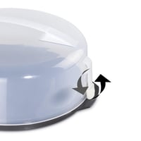 Xavax okrugla kutija za transport torti s poklopcem, promjer 31,5 cm, unutarnja visina 8 cm, s pomagalom za rezanje, antracit podloga, prozirni poklopac 3