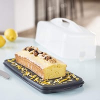 Xavax box na prenášanie torty, hranatá dóza na koláče s vekom a rukoväťou, vhodná do umývačky riadu, čierna, 43x18x16 cm 5