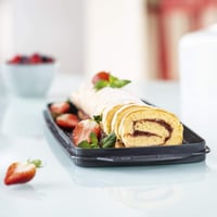 Xavax box na prenášanie torty, hranatá dóza na koláče s vekom a rukoväťou, vhodná do umývačky riadu, čierna, 43x18x16 cm 6