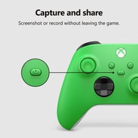 Controller Wireless pentru Gaming Xbox Velocity Green - Controller wireless pentru consolă Xbox, PC și dispozitive cloud, Bluetooth și 4